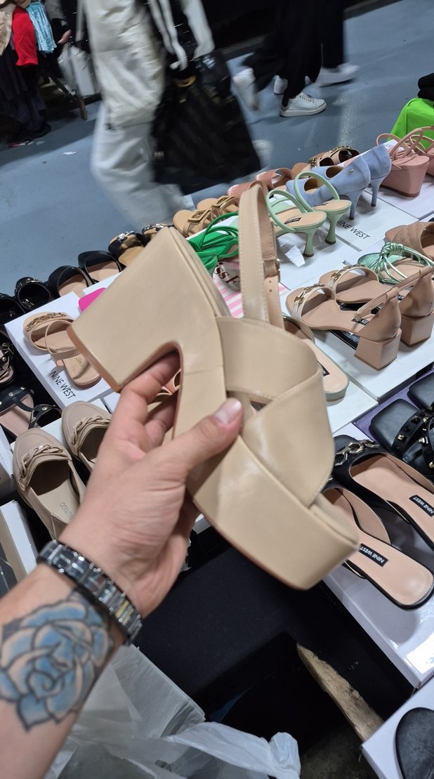 Bej Platform Topuklu Kadın Sandalet - Görsel 3