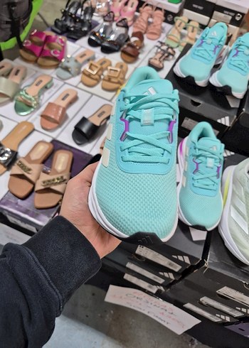 Turkuaz Kadın Spor Ayakkabı Velcro Bantlı, - Görsel 2