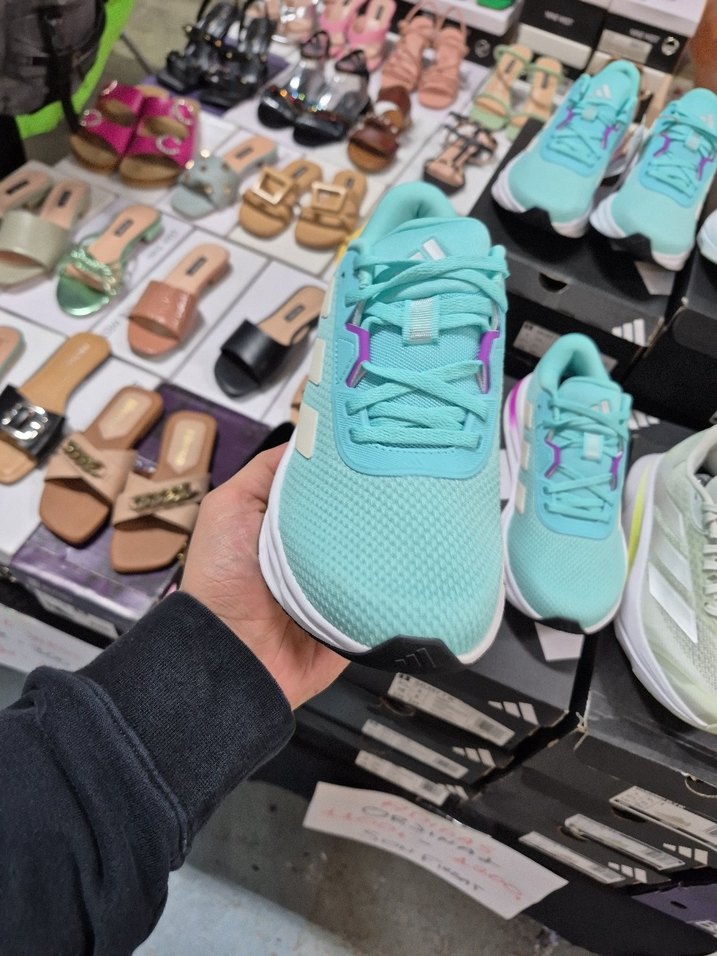 Turkuaz Kadın Spor Ayakkabı Velcro Bantlı, - Görsel 2