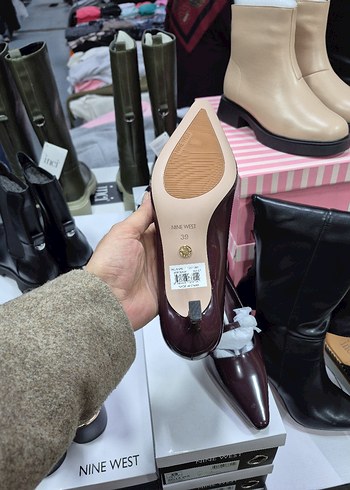 NİNE WESTBBordo Rugan Stiletto Tokalı Kadın Ayakkabı - Görsel 3