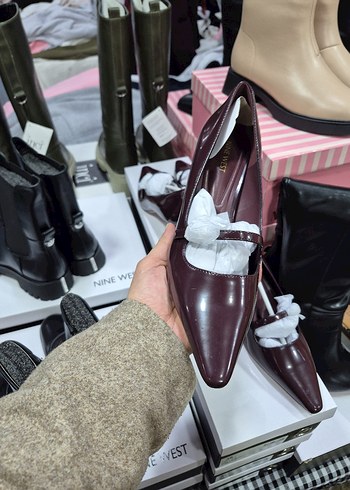 NİNE WESTBBordo Rugan Stiletto Tokalı Kadın Ayakkabı - Görsel 2