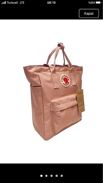 Kanken TOTEPACK SIRT/KOL/PLAJ ÇANTASI ?Pudra