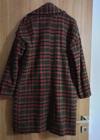 Düğmeli Kadın Midi Kaban Kahverengi - Görsel 3