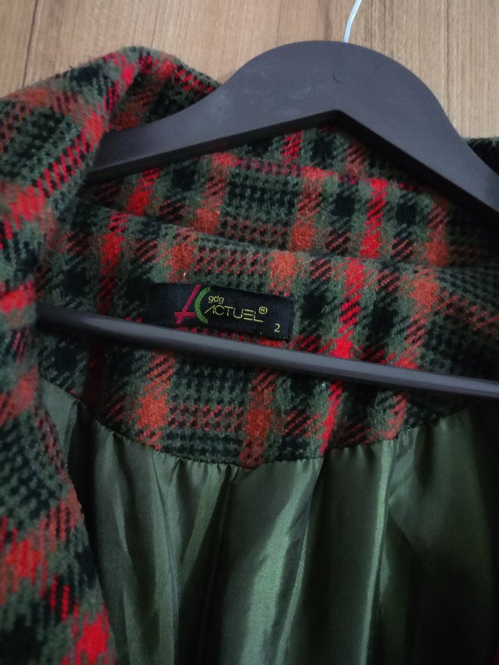 Düğmeli Kadın Midi Kaban Kahverengi - Görsel 2