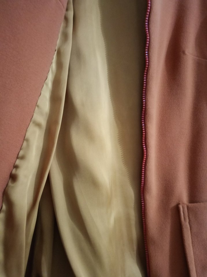 Fermuarlı turuncu Midi Kadın Kaban - Görsel 3