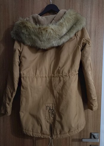 Bej Kürklü Kadın Kışlık Mont - Görsel 3