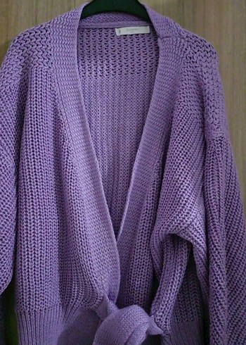 Mor Örgü Kadın Hırka - Görsel 2