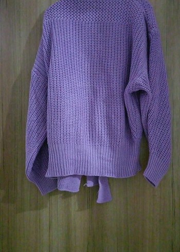 Mor Örgü Kadın Hırka - Görsel 3