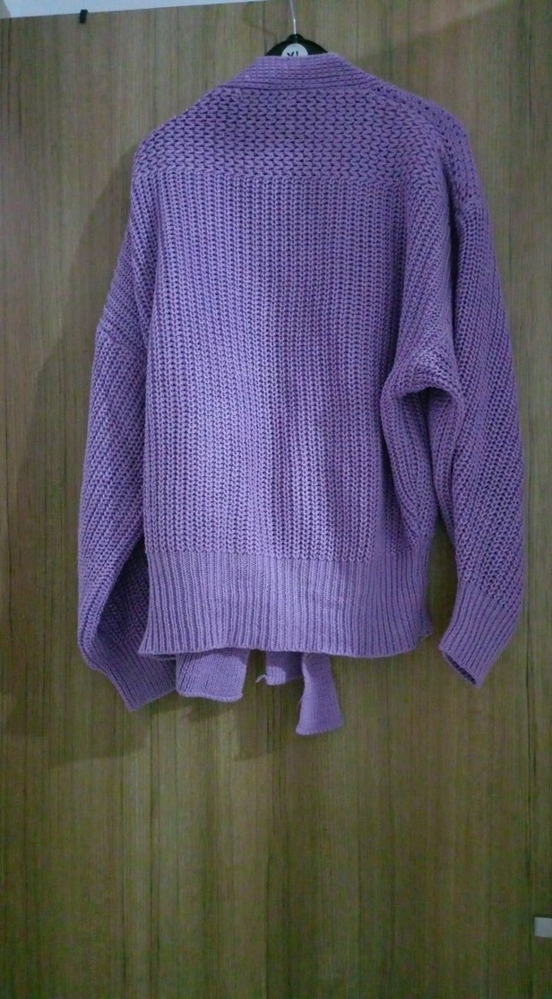 Mor Örgü Kadın Hırka - Görsel 3