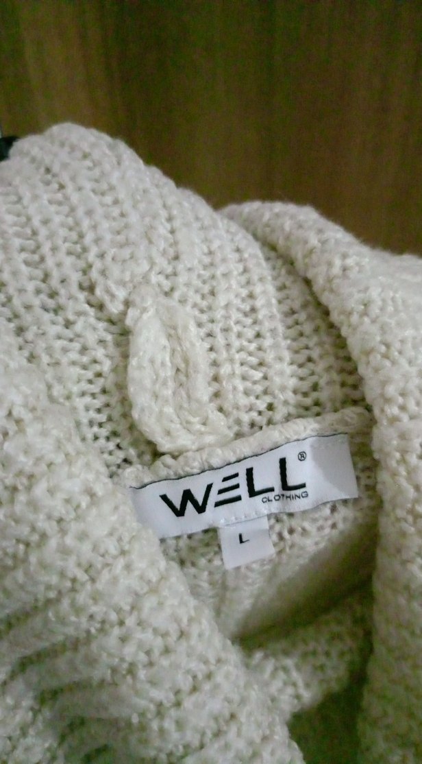 Kadın Beyaz Boğazlı Örgü Kazak - Görsel 4