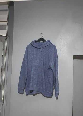 diğer Beden Mavi Kadın Kapüşonlu Sweatshirt