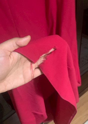 Pembe İşlemeli Uzun Abiye Elbise - Görsel 3