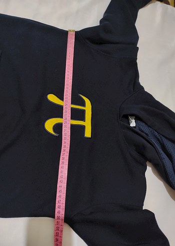 s Beden Lacivert Kapüşonlu Kadın Sweatshirt