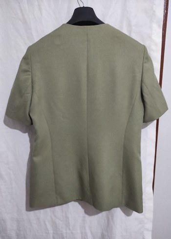 V Yaka Düğmeli Kadın Ofis ceket - Görsel 3