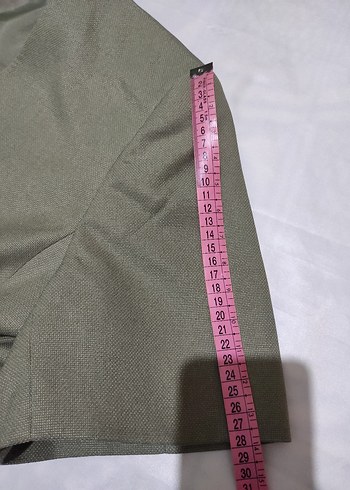 V Yaka Düğmeli Kadın Ofis ceket - Görsel 7