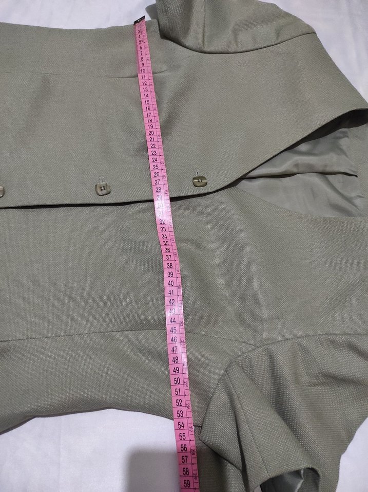 V Yaka Düğmeli Kadın Ofis ceket - Görsel 5