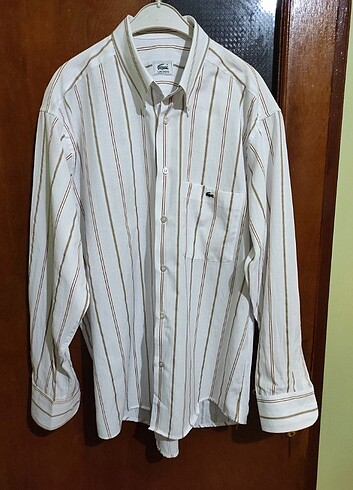 Lacoste erkek gömlek #sarar gömlek #L/Xl uyumlu
