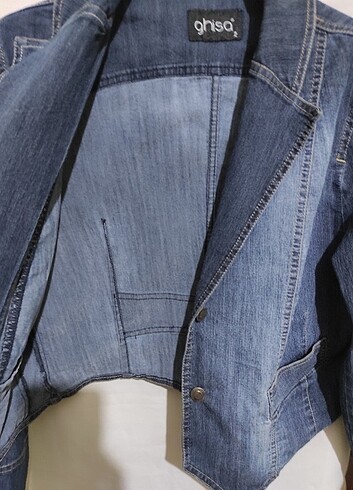 42 Beden lacivert Renk Ghisa kadın kot ceket #kot blazer ceket