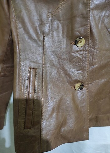 s Beden camel Renk Deri kadın blazer ceket #asrın deri ceket