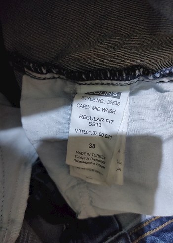 38 Beden mavi Renk Colins Kadın Mavi Denim Mini Etek