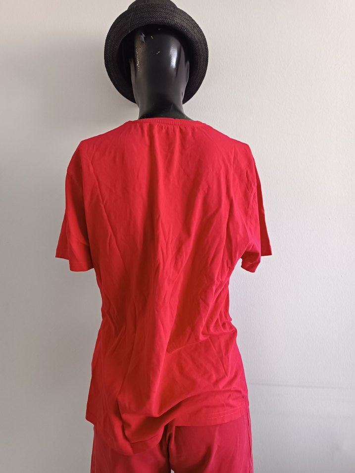 Erkek Kırmızı Renkli Kısa Kollu Şortlu  forma Takım - Görsel 4