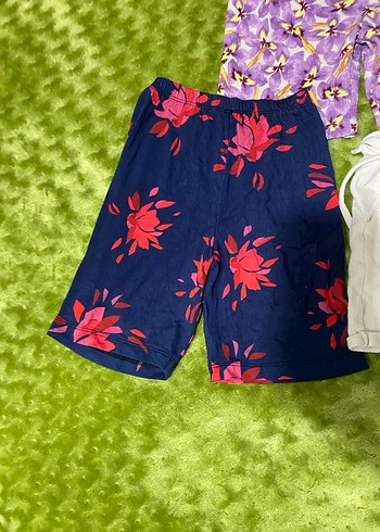 Renkli Bağlama Desenli ve Dantel Detaylı Kız Şortları - Görsel 7