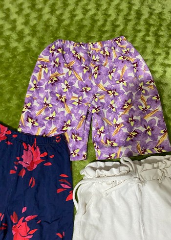 Renkli Bağlama Desenli ve Dantel Detaylı Kız Şortları - Görsel 5