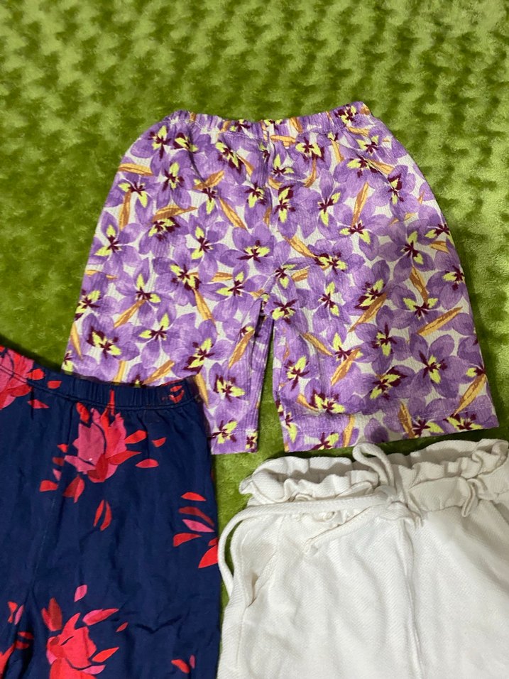 Renkli Bağlama Desenli ve Dantel Detaylı Kız Şortları - Görsel 5