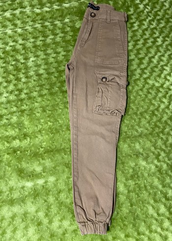 Bej Düğmeli Kız Çocuk Süet Pantolon - Görsel 2