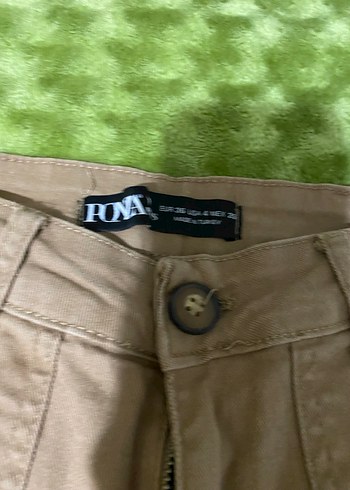 Bej Düğmeli Kız Çocuk Süet Pantolon - Görsel 14