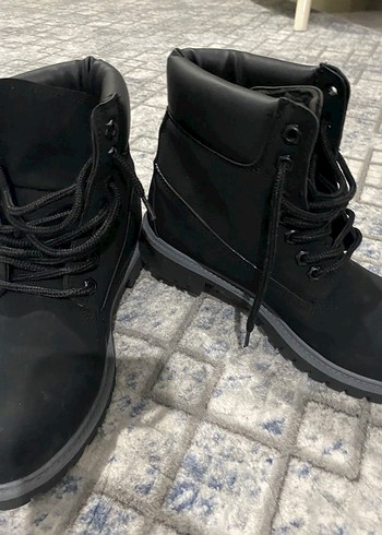 Siyah Bağcıklı Erkek Street Style Bot - Görsel 7