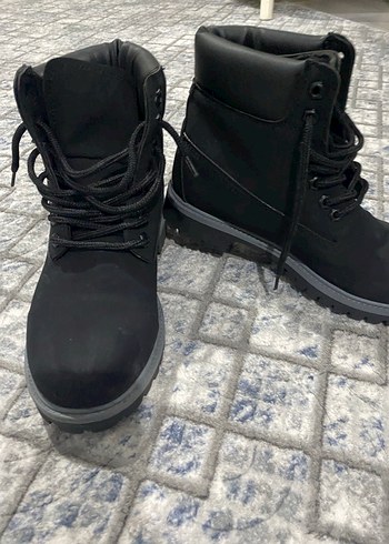 Siyah Bağcıklı Erkek Street Style Bot - Görsel 5