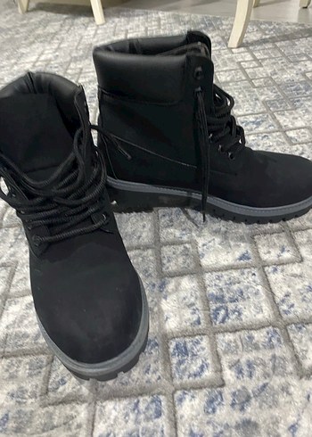 Siyah Bağcıklı Erkek Street Style Bot - Görsel 3