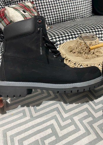 Siyah Bağcıklı Erkek Street Style Bot - Görsel 15