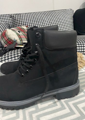 Siyah Bağcıklı Erkek Street Style Bot - Görsel 8