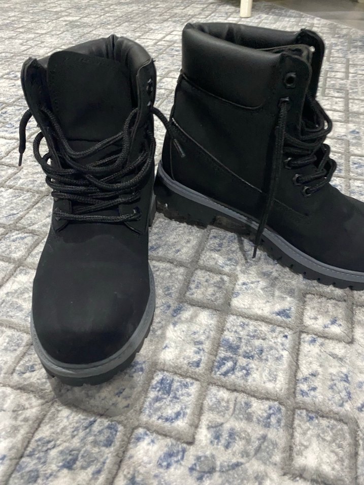 Siyah Bağcıklı Erkek Street Style Bot - Görsel 5