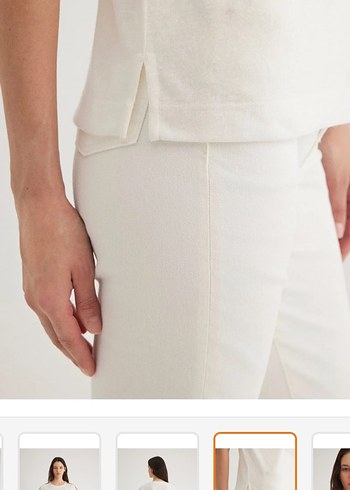 Nakışlı Beyaz Kadın Kısa Kollu Tişört - Görsel 6