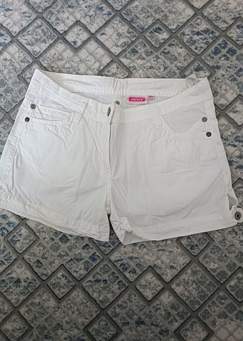 Düğmeli Beyaz  Mini Şort xs 12 yaş uygun - Görsel 10