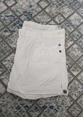 Düğmeli Beyaz  Mini Şort xs 12 yaş uygun - Görsel 9