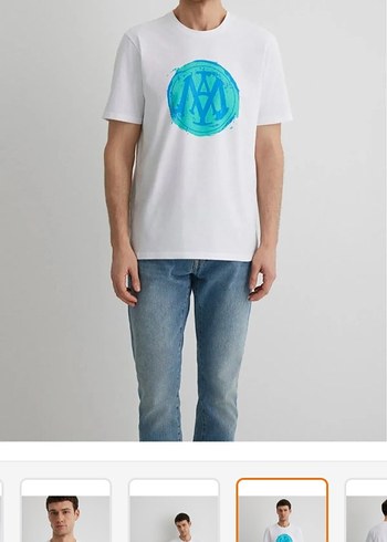 Erkek Mavi Denim Tişört m veden