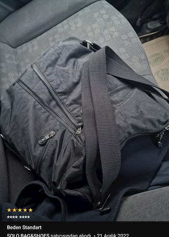 siyah solobag Omuz Çantası Fermuarlı - Görsel 6