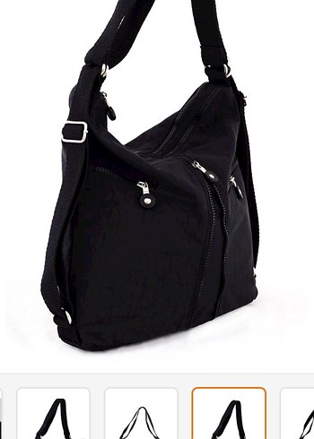 siyah solobag Omuz Çantası Fermuarlı - Görsel 7