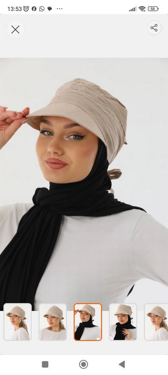 Bej Minimalist Kadın Şapka - Görsel 2