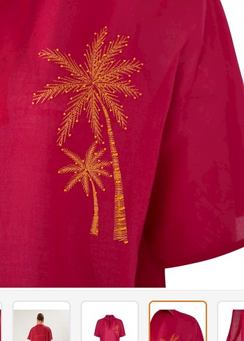 Kırmızı İpek Görünümlü Uzun Elbise - Görsel 7