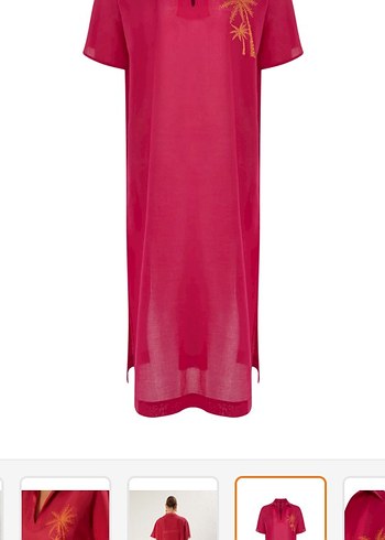 Kırmızı İpek Görünümlü Uzun Elbise - Görsel 8