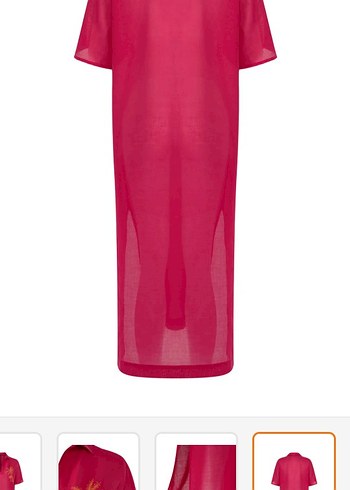 Kırmızı İpek Görünümlü Uzun Elbise - Görsel 10