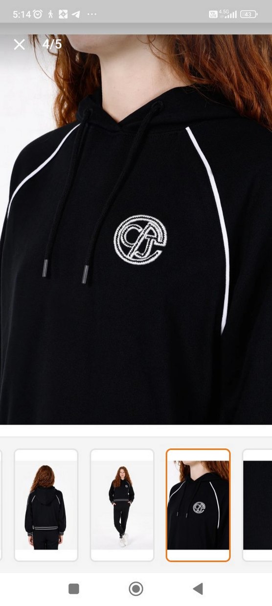 Siyah Uzun Kollu Rahat Kesim Sweatshirt - Görsel 2