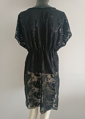 Dantel Detaylı Siyah pareo SM uyumlu - Görsel 7