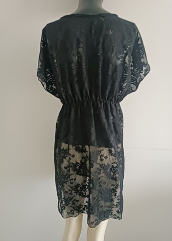 Dantel Detaylı Siyah pareo SM uyumlu - Görsel 8