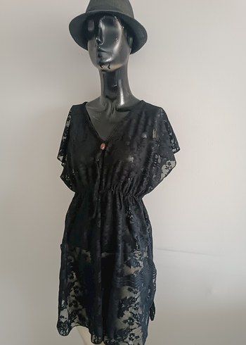 Dantel Detaylı Siyah pareo SM uyumlu - Görsel 15